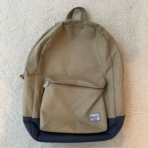 VERY USED Herschel Supply Company Tan and Black Backpack